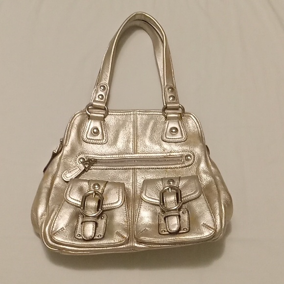 b. makowsky Handbags - B. Makowsky soft leather metallic shoulder bag